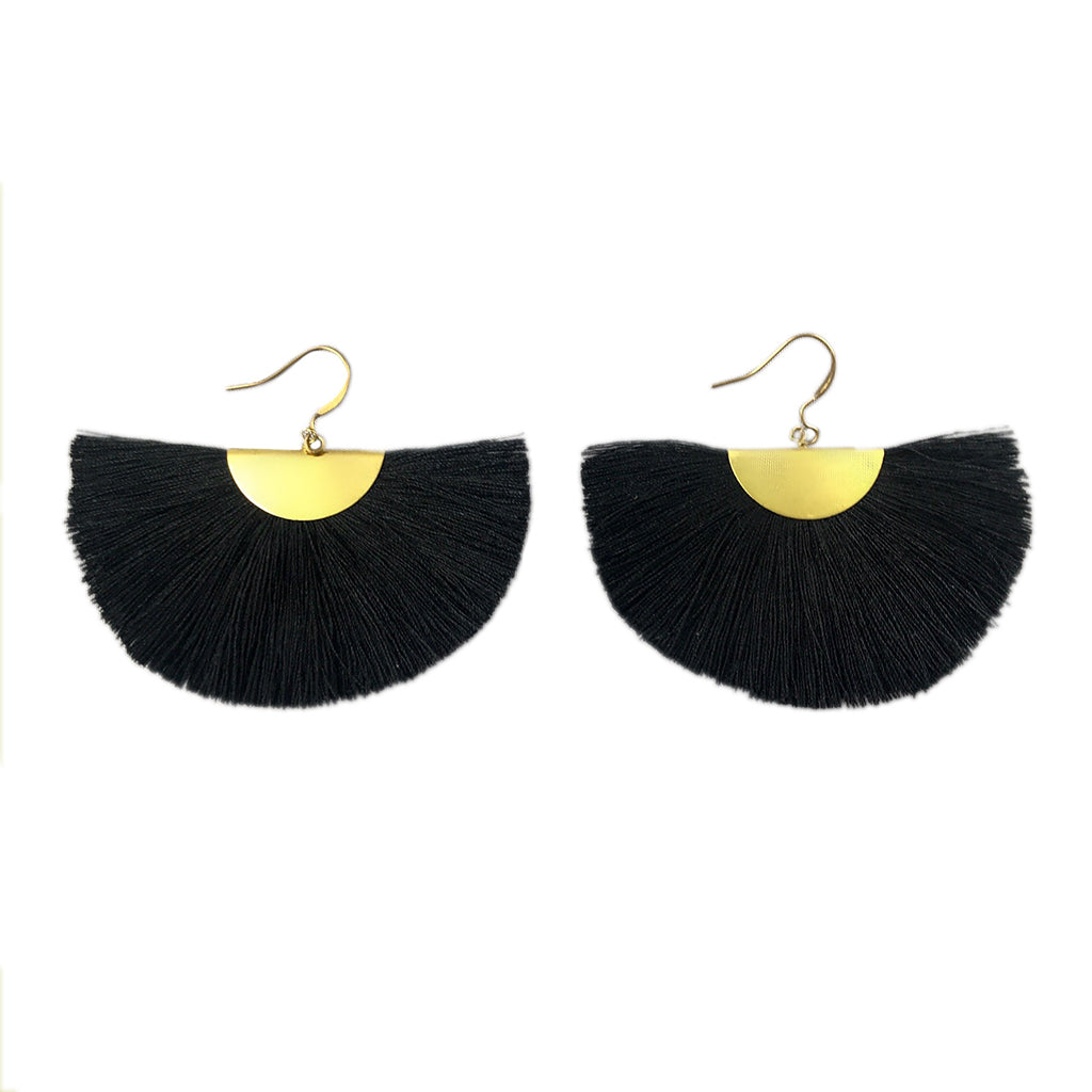 Half Moon Fan Earrings