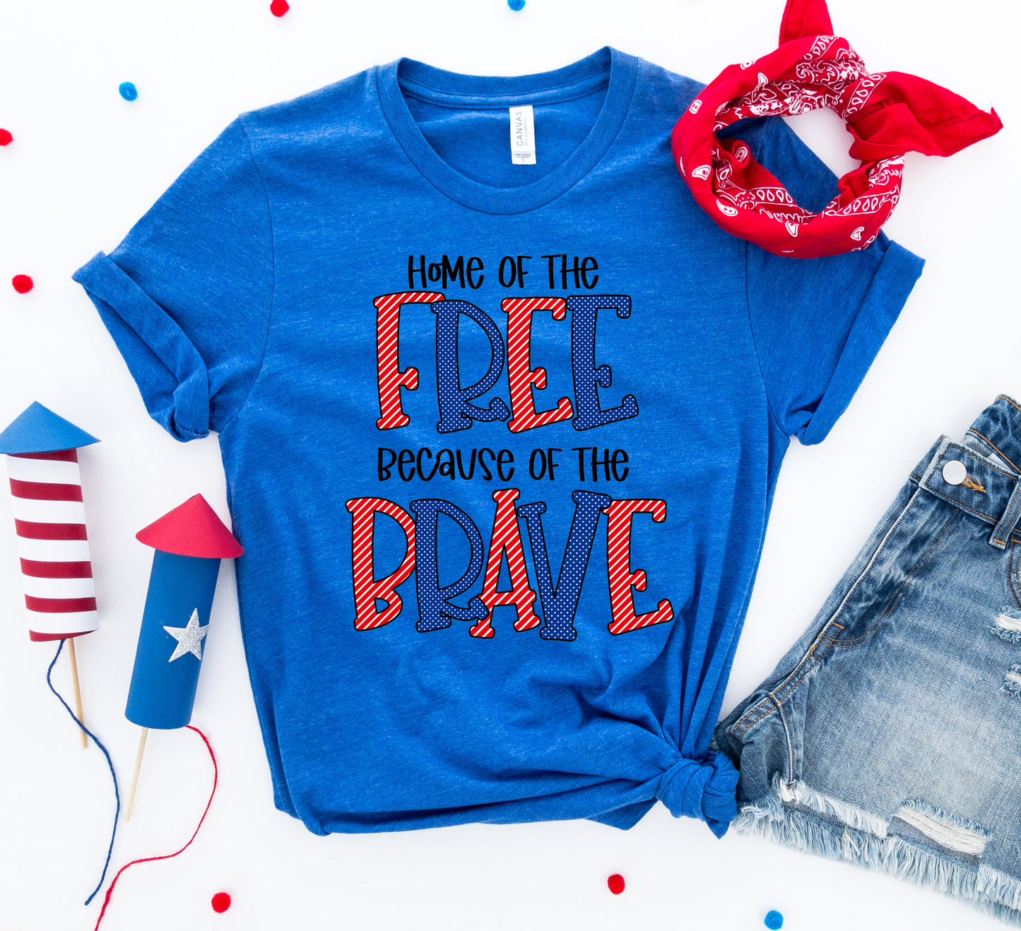 Home of the Free Because of the Brave T-shirt