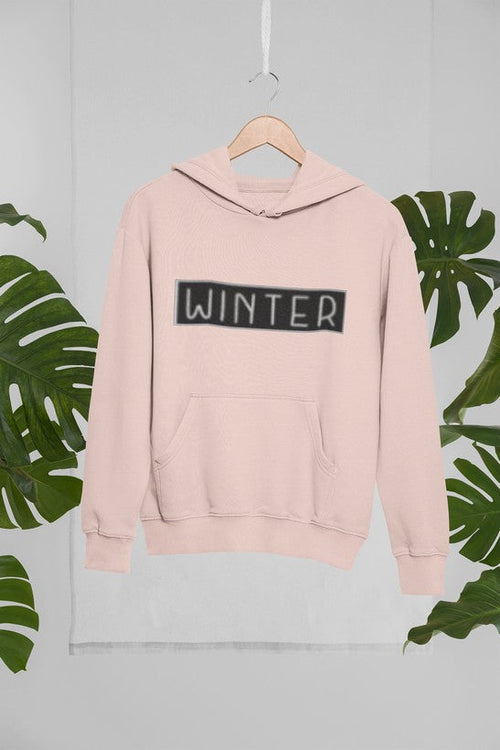 Winter Hoodie White or Heather Pink