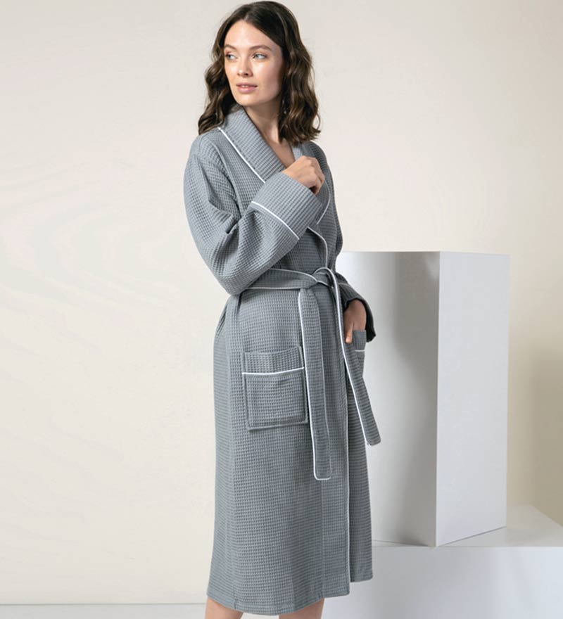 Women's Full Length Waffle Hotel Robe