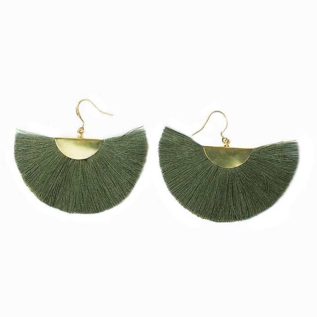 Half Moon Fan Earrings