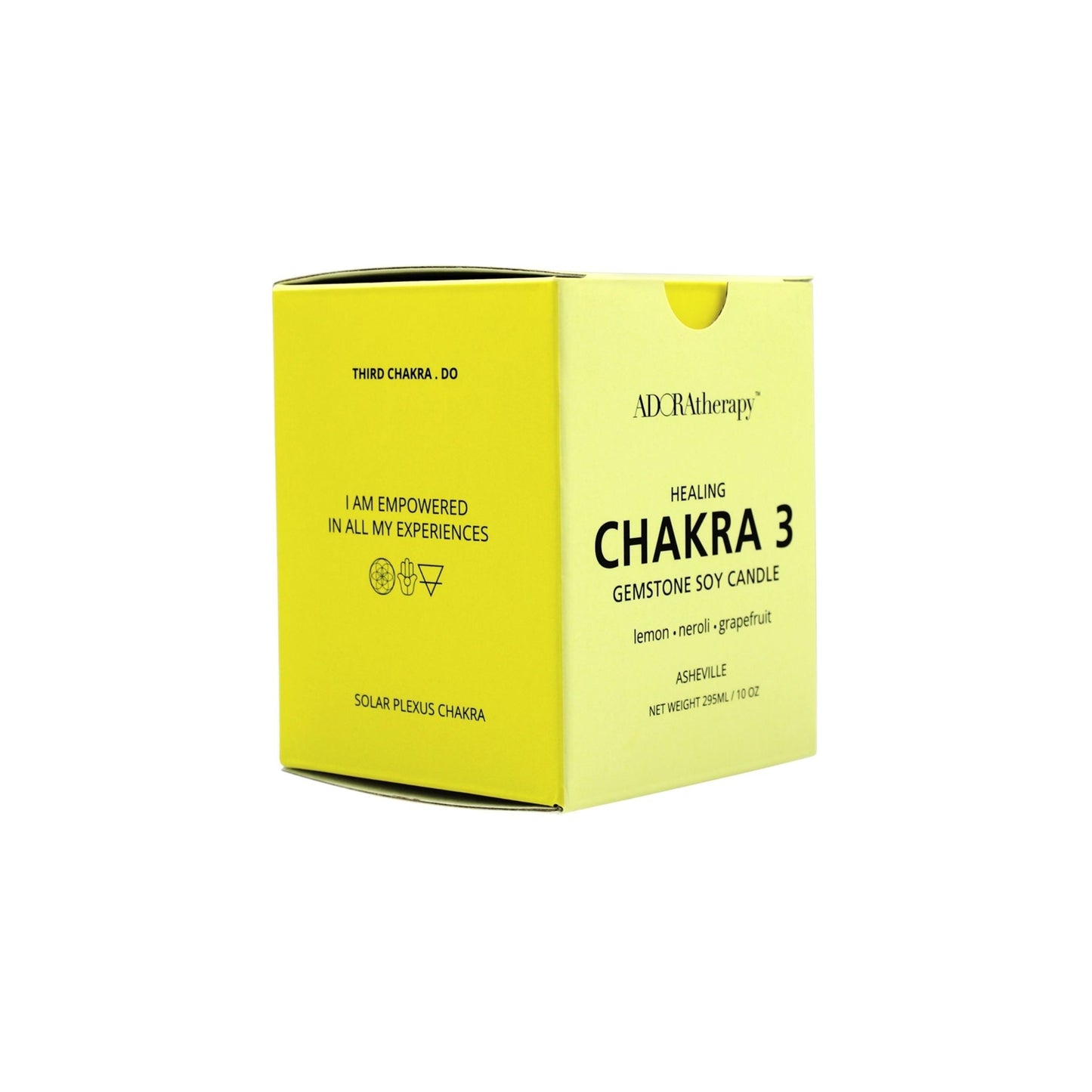 Chakra 3 Healing Soy Candle with Tiger Eye Gemstones