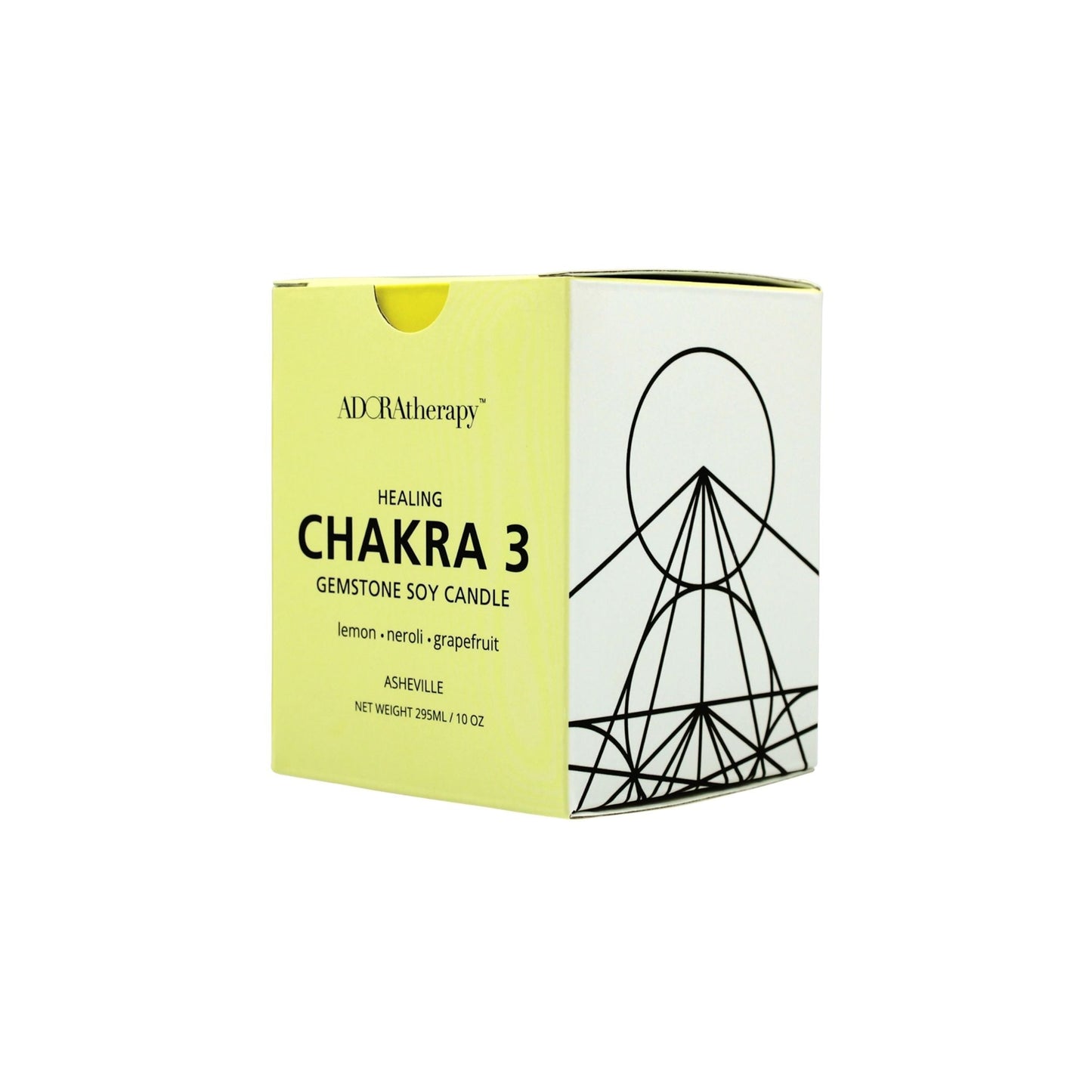 Chakra 3 Healing Soy Candle with Tiger Eye Gemstones