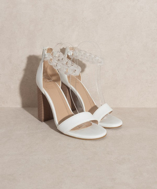 Josie Ankle Chain Wedding Heels -