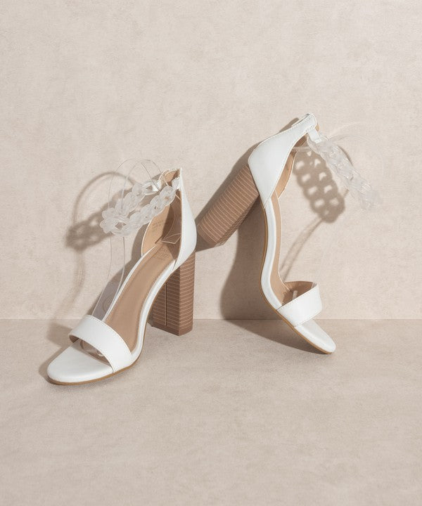 Josie Ankle Chain Wedding Heels -