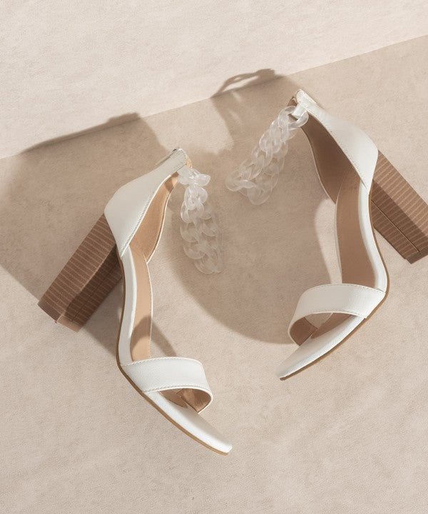 Josie Ankle Chain Wedding Heels -