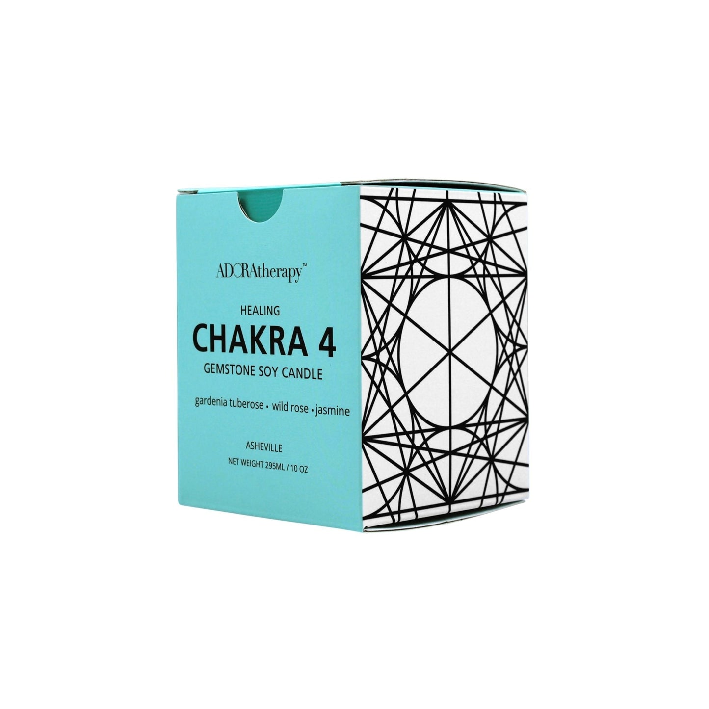 Chakra 4 Healing Soy Candle with Aventurine Gemstones