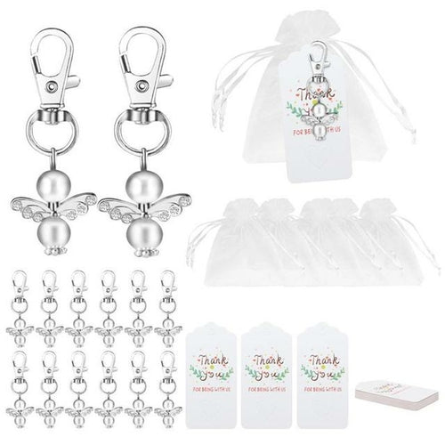 20Pc Favors Set Angel Design Keychain Gift Bags and Gift Tags