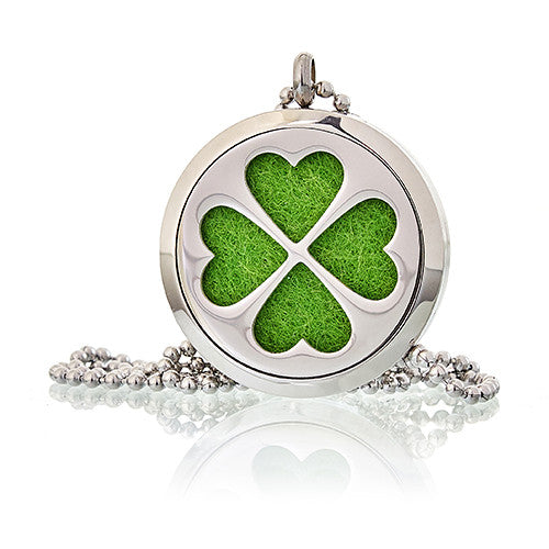 Aromatherapy Jewelry Necklace - Four Leaf Clover 30mm