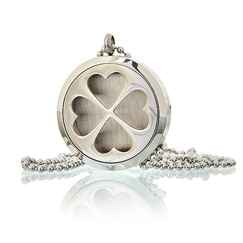 Aromatherapy Jewelry Necklace - Four Leaf Clover 30mm