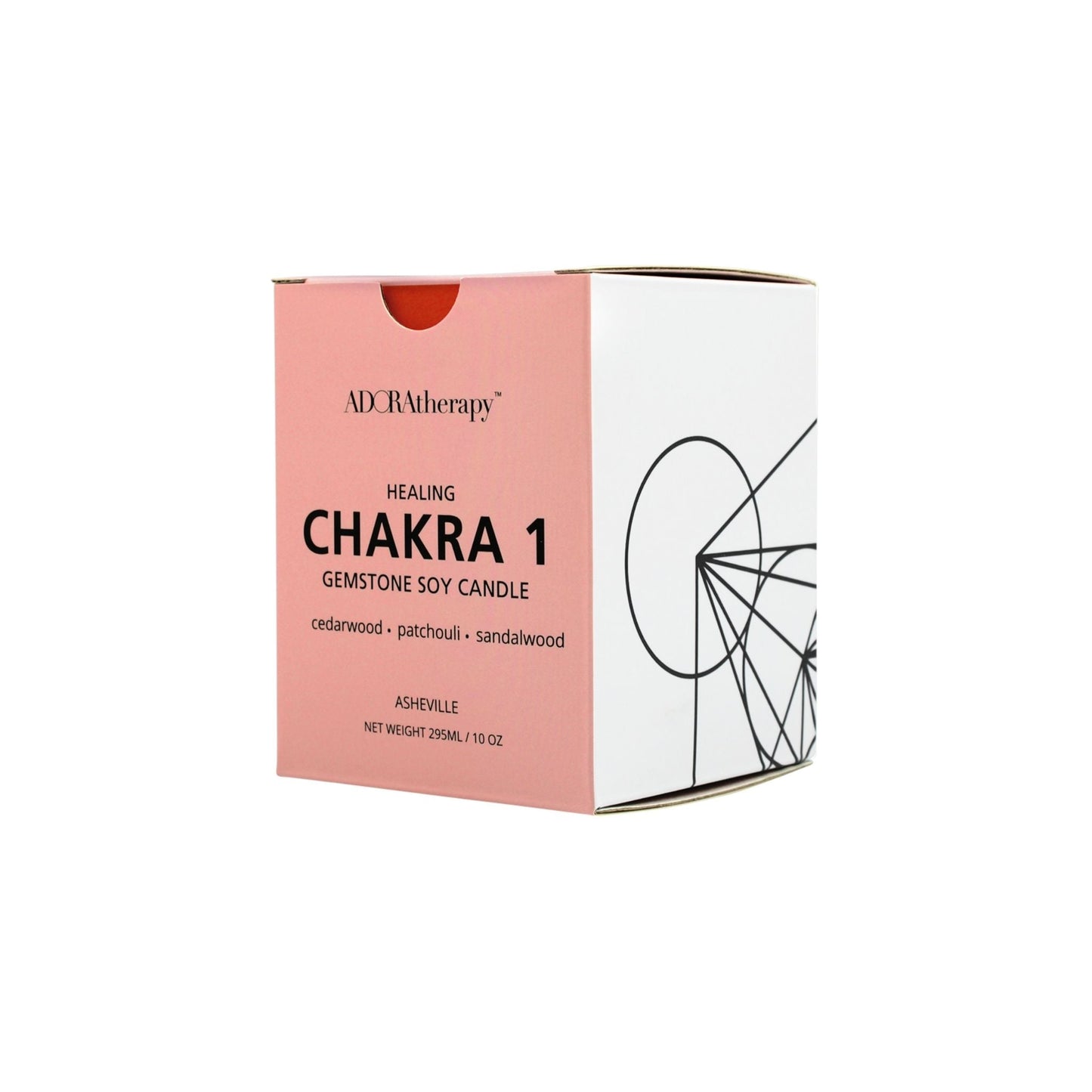 Chakra 1  Healing Soy Candle with Red Jasper Gemstones