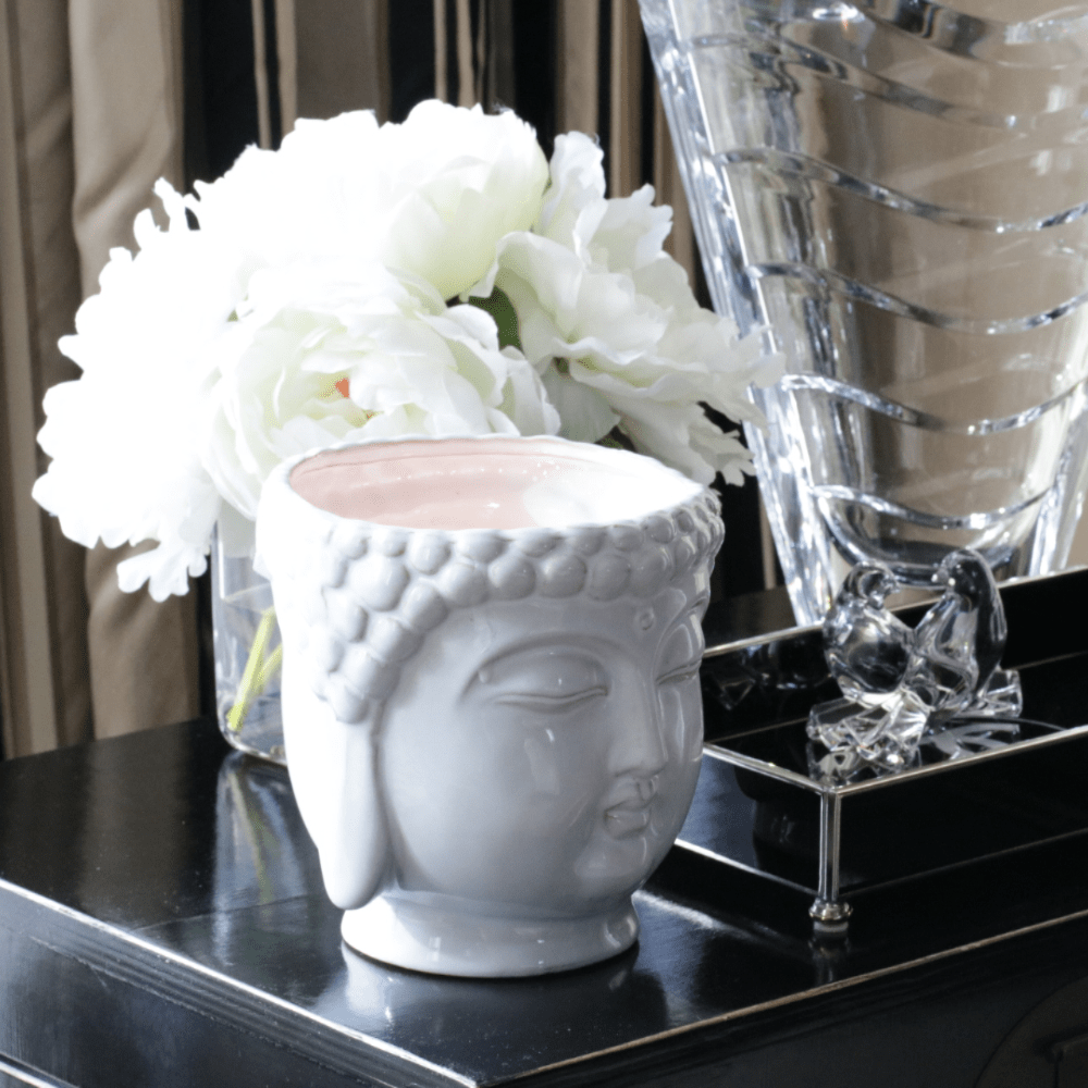 Deluxe White Buddha Candle