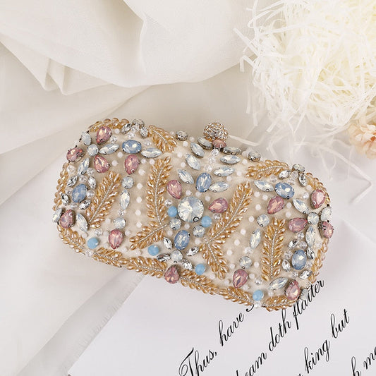 Luxury Rhinestone Crystal Clutch Purse with Chain