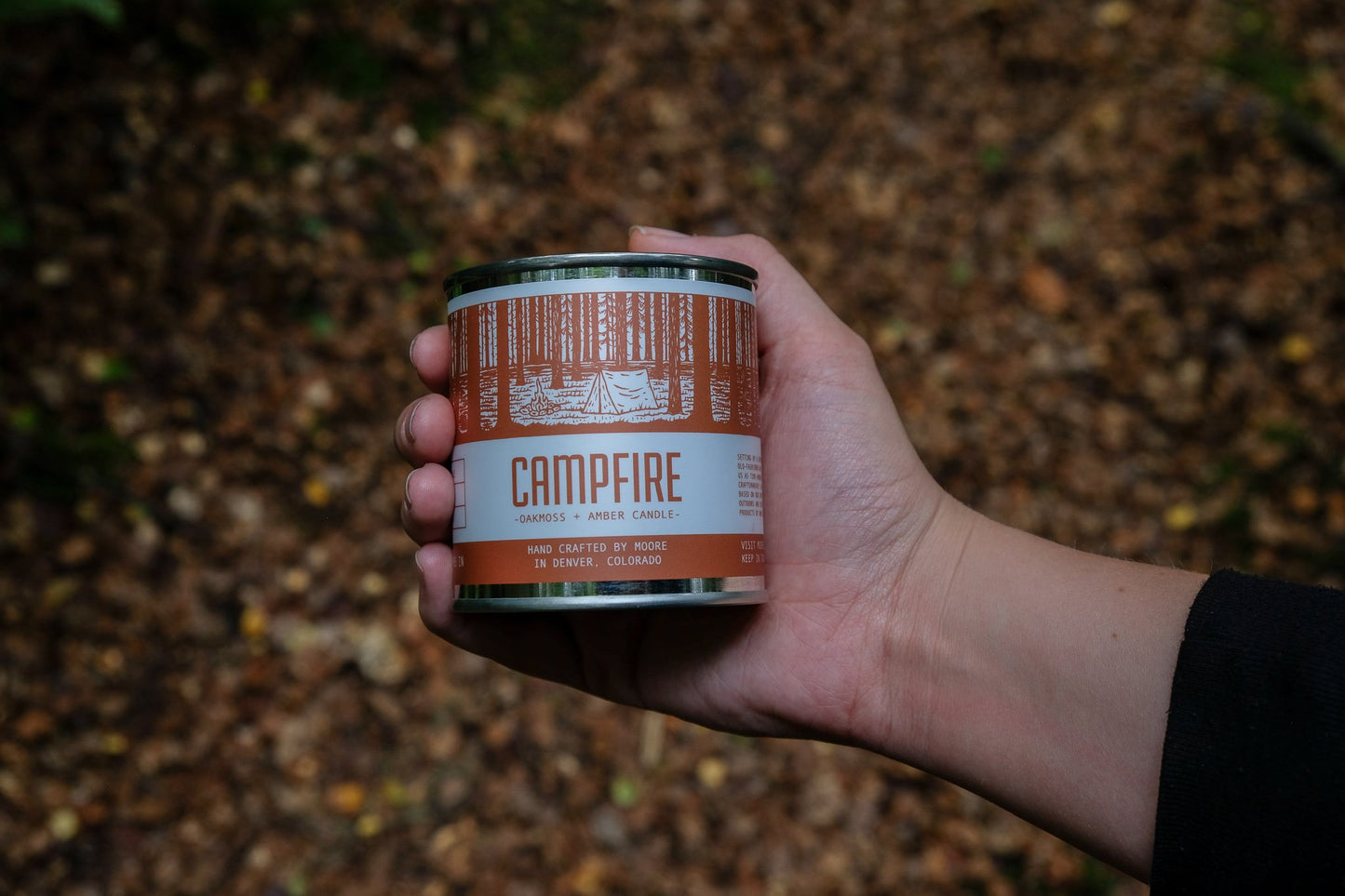 Campfire Candle -citrusy, subtly smoky, pine scent.