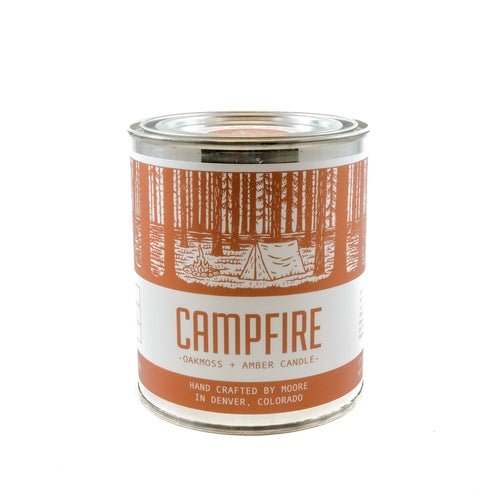 Campfire Candle -citrusy, subtly smoky, pine scent.