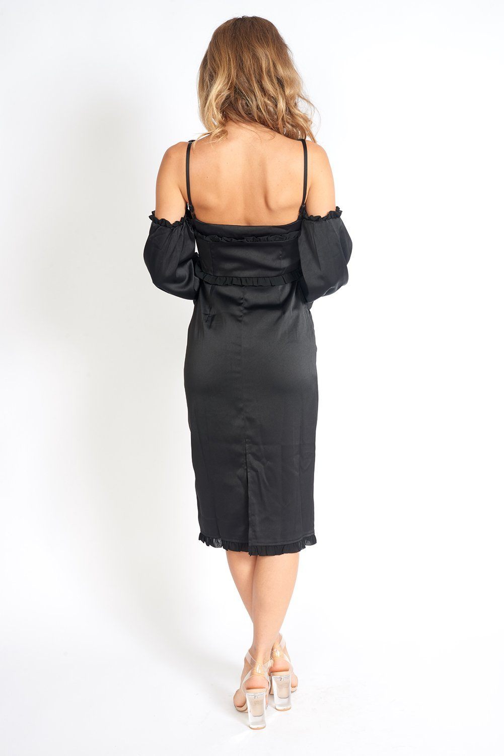 Night At The Museum Little Black Satin Dress