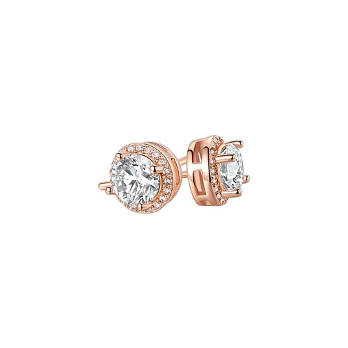 Halo Stud Earrings with Crystals with FREE Gift Box