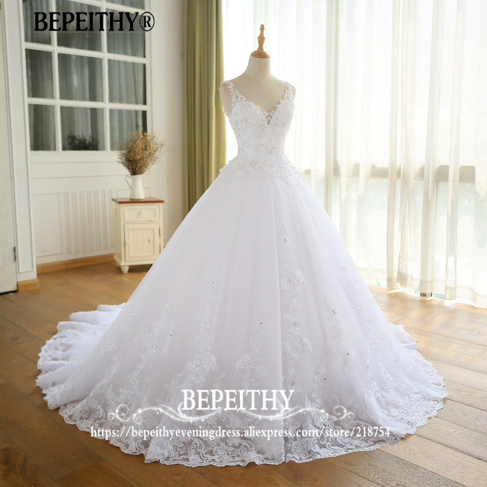 Gorgeous Ball Gown With Lace Vestido De Novia Princesa