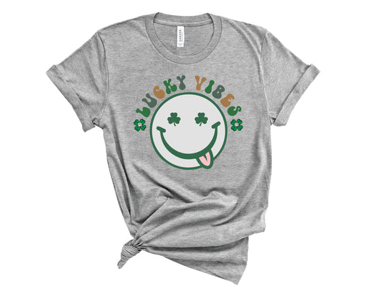 Lucky Vibes Retro Smiley - Graphic Tee