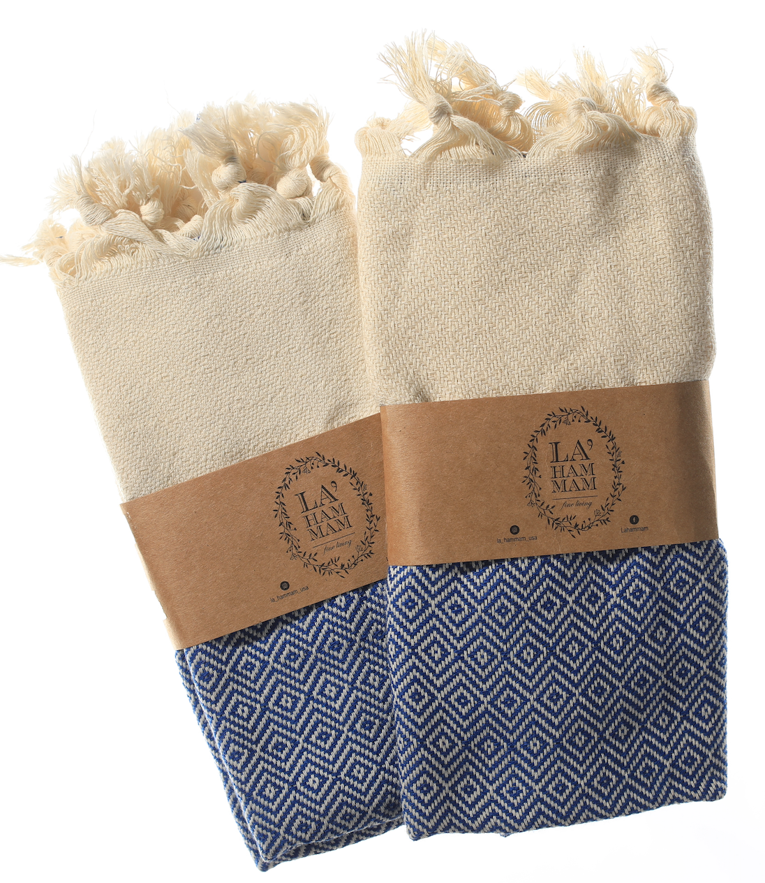 Diamond Turkish Cotton Kitchen / Hand Towel 2 pack 40x18 in