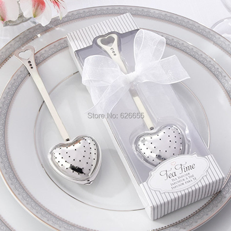 Wedding Favors 20 pcs. Stainless Steel Heart Shaped Tea Infuser