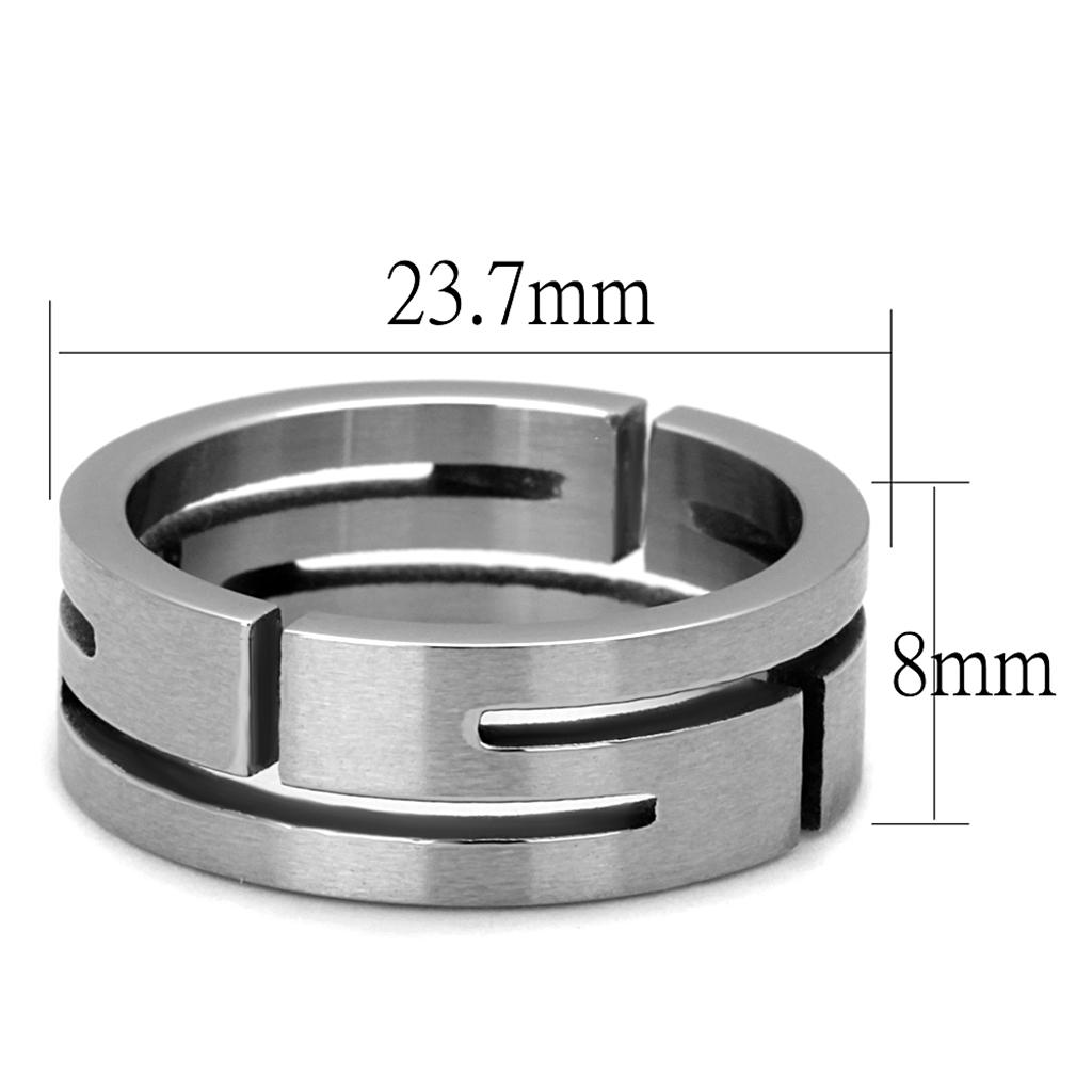 High polished (no plating) Stainless Steel Ring with No Stone TK2393