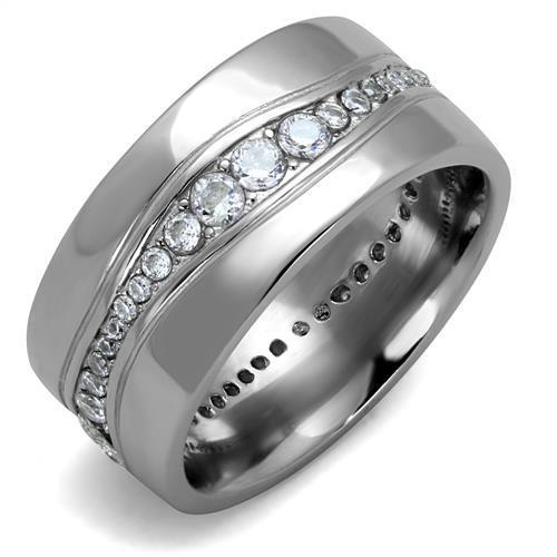 Men's Ring Beautiful Stainless Steel Cubic Zirconia