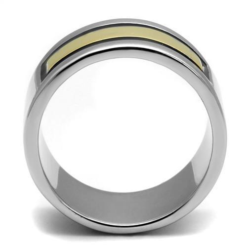 Men's Two-Tone IP Gold (Ion Plating) Stainless Steel Ring