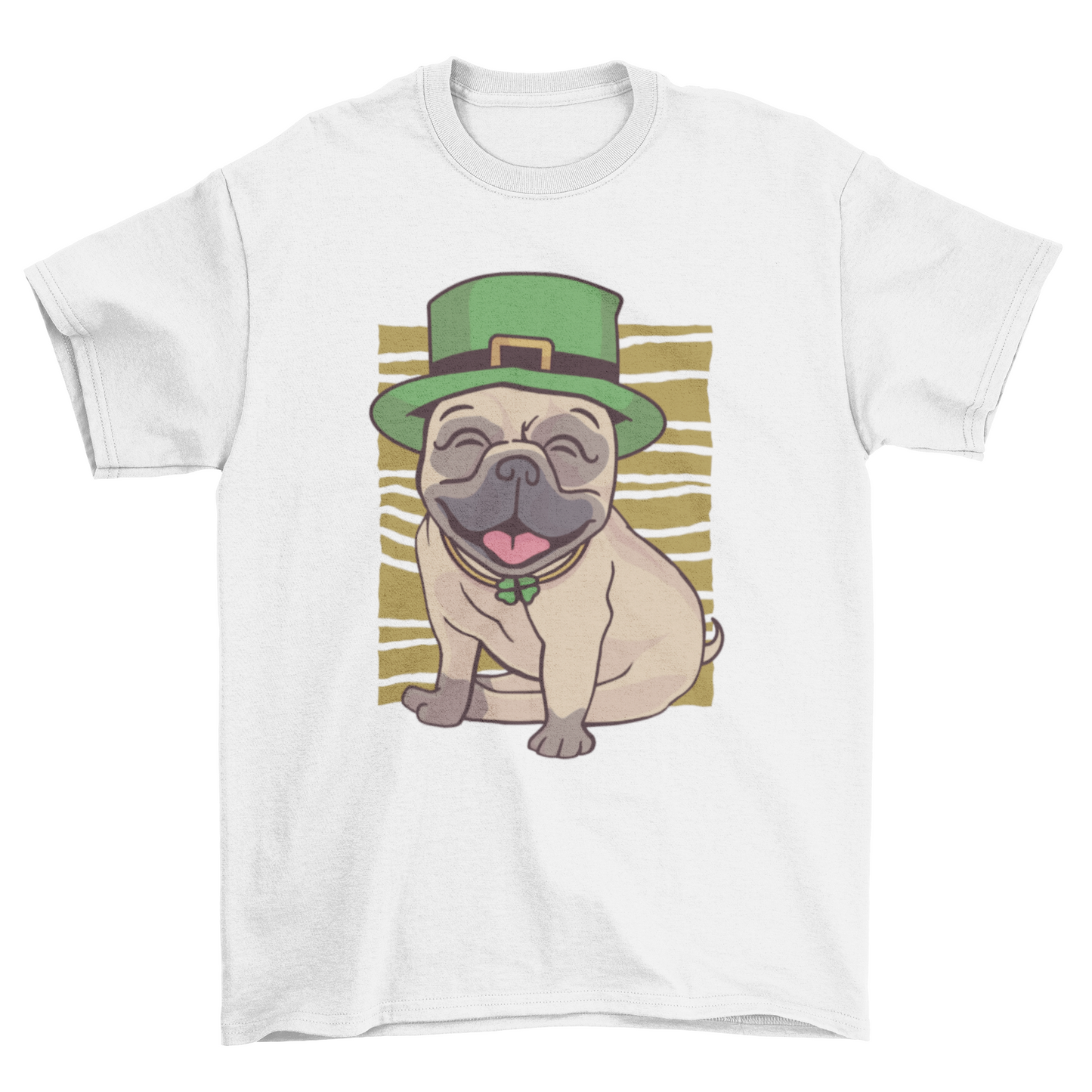 St. Patrick's Day Pug T-Shirt Design