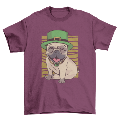 St. Patrick's Day Pug T-Shirt Design