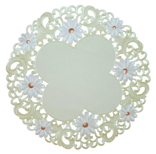 XD13049 Spring Daisy Round Placemats, Set of 4