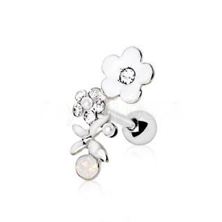 316L Stainless Steel Art of Brilliance Flower Field Cartilage Earring