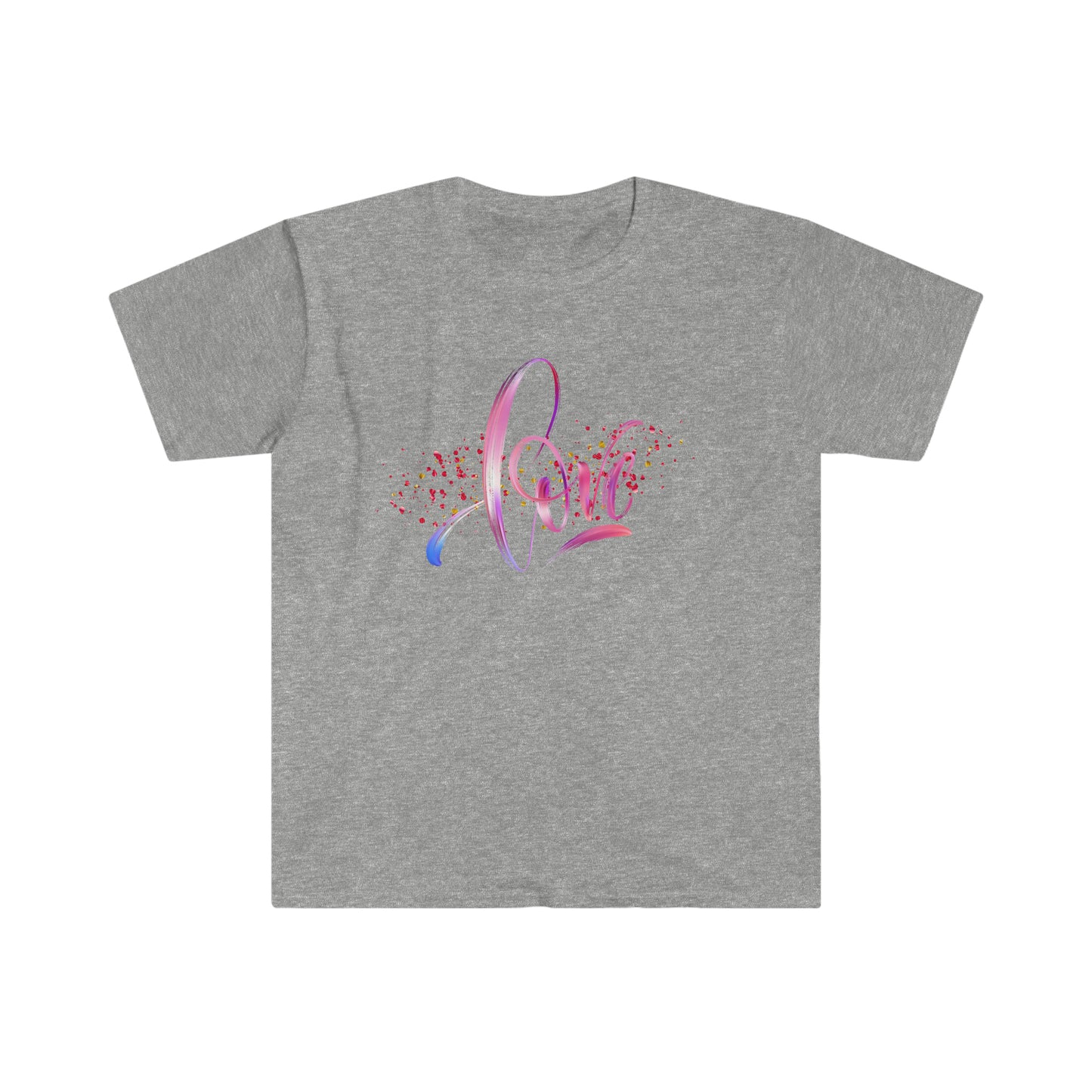 LOVE Splatter Unisex Softstyle T-Shirt