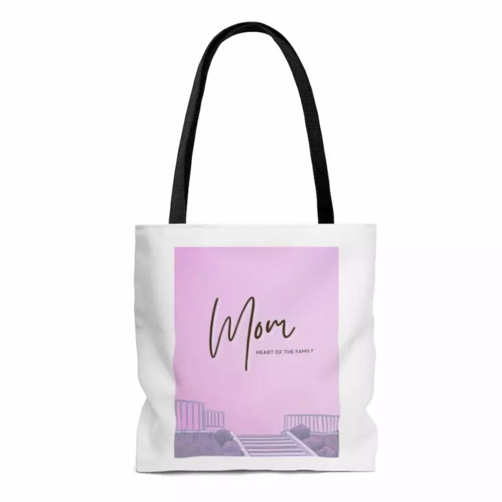 'Mom is The Heart of the Family' Shopper Tote Bag Medium