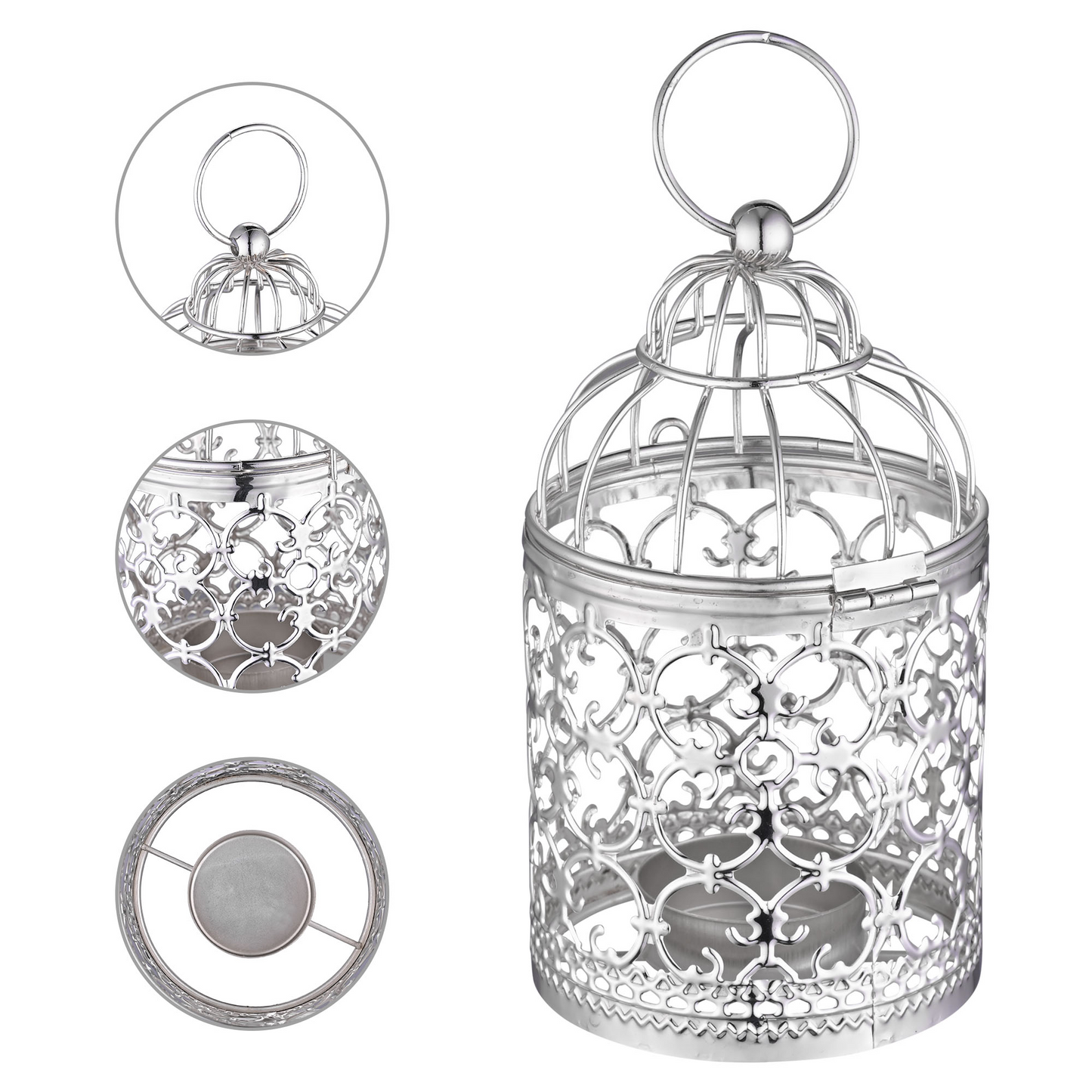 Tealight Hanging Lantern Bird Cage Vintage Candle Holder