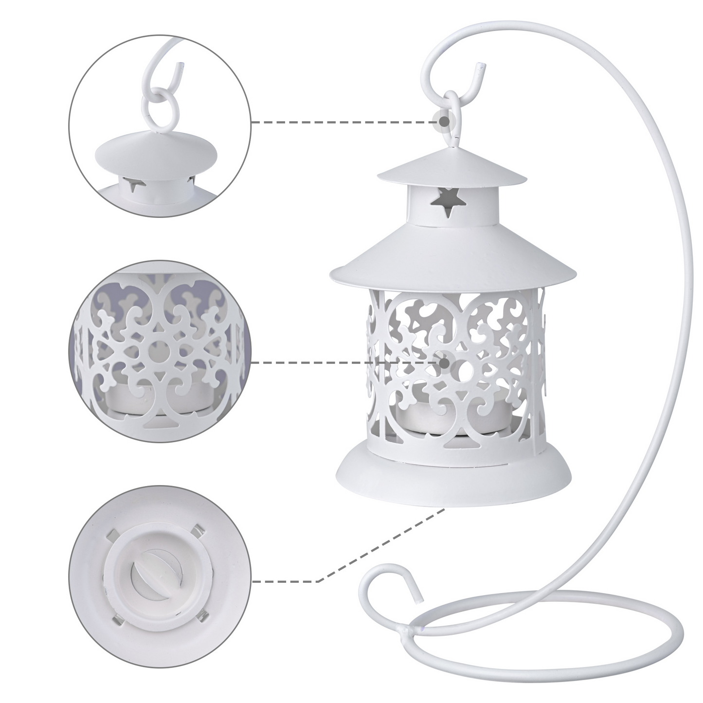 Lantern Candle holder with bracket Wedding Decor