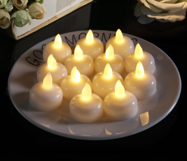 Flameless 12Pc LED Tea Lights Candles