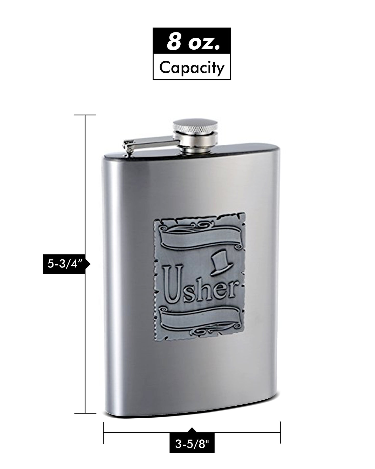 Usher Gift Flask 8 oz.