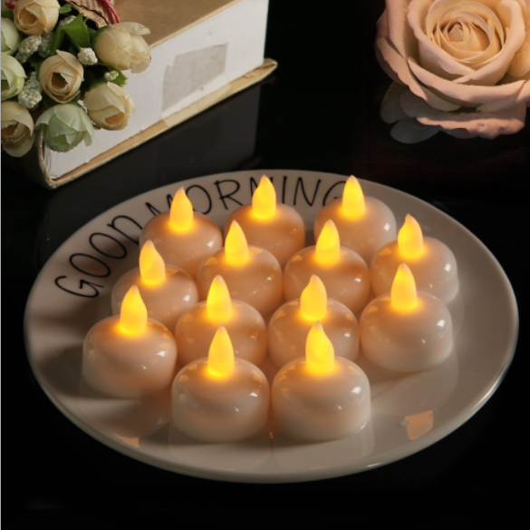 Flameless 12Pc LED Tea Lights Candles