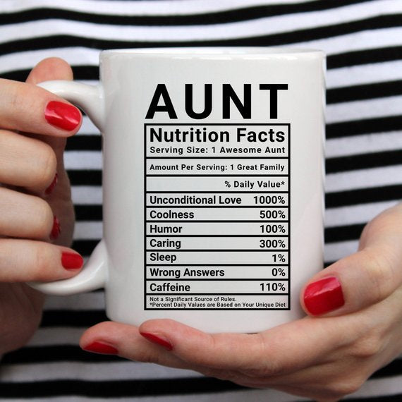 Mothers Day Gift For Aunt - Nutrition Facts