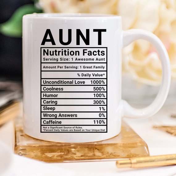 Mothers Day Gift For Aunt - Nutrition Facts