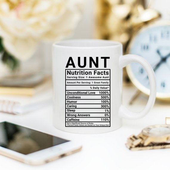 Mothers Day Gift For Aunt - Nutrition Facts