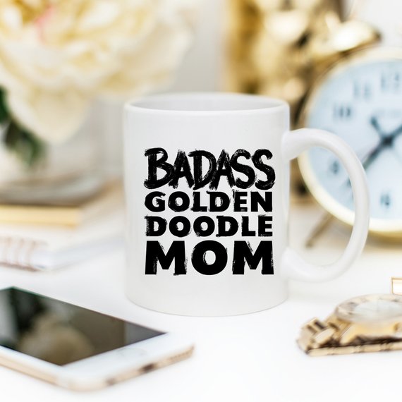 Funny Goldendoodle Mug - Badass Goldendoodle MOM -