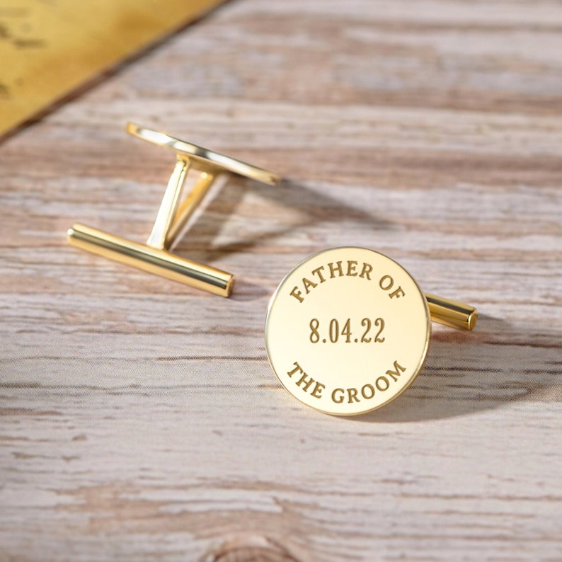 Personalized Cufflinks, Father Of The Groom Gift, Dad Gift from Son