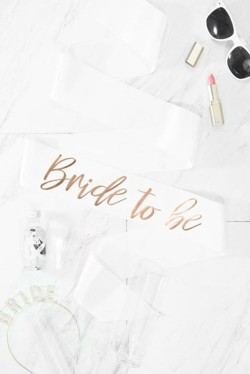 Bride To Be Foil Sash | Rose Gold