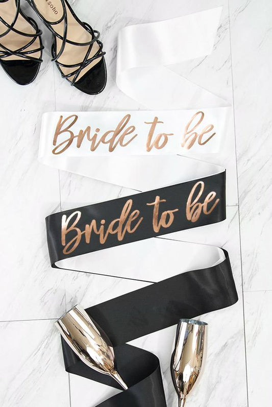 Bride To Be Foil Sash | Rose Gold