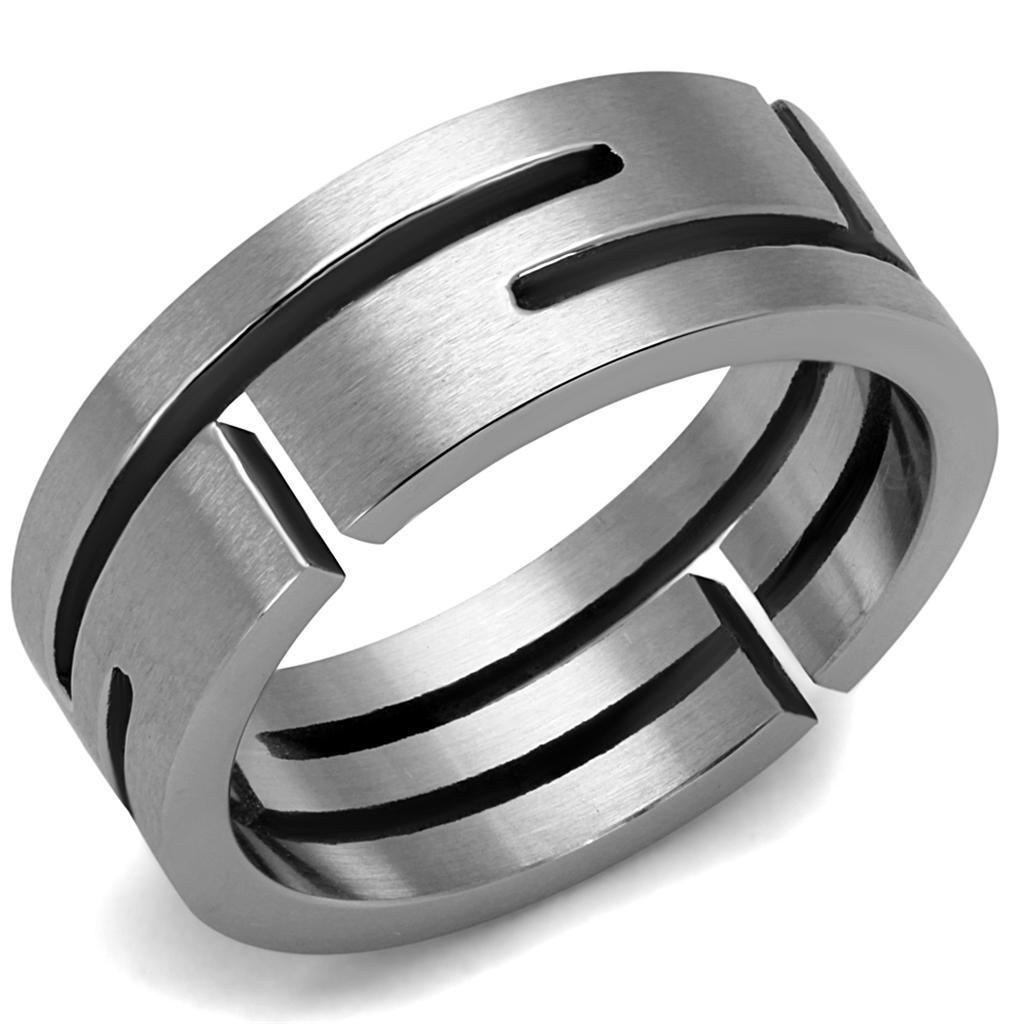 High polished (no plating) Stainless Steel Ring with No Stone TK2393